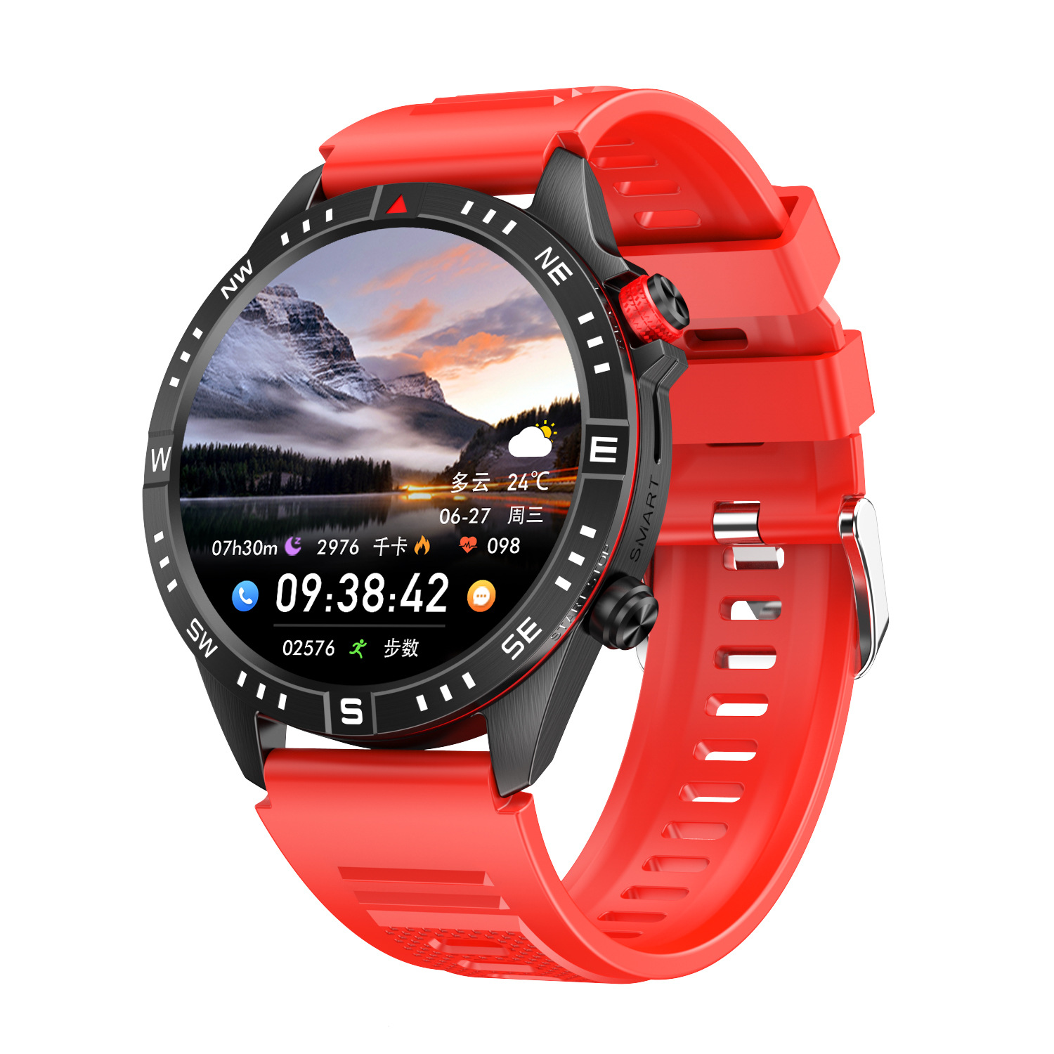 CY800 reloj inteligente pedómetro monitoreo de frecuencia cardíaca llamada Bluetooth monitoreo del sueño reloj inteligente impermeable image 10