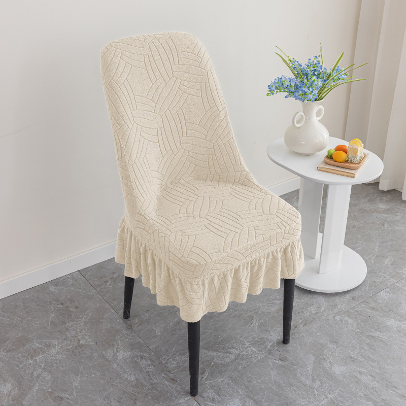 cubierta de silla jacquard gruesa cubierta de silla de lana de maíz elástica cubierta de silla de arco de restaurante cubierta de silla doméstica a prueba de polvo y desgaste