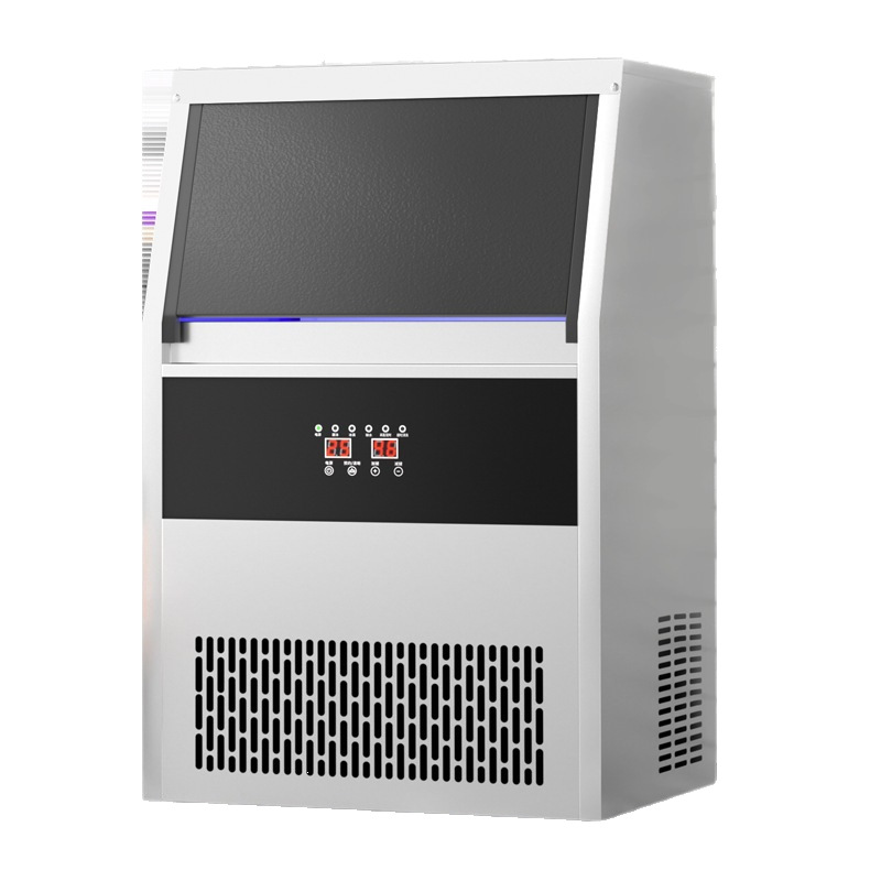 Máquina de hielo tienda de té de leche comercial cafetería Fang Ice Machinery Bar KTV pequeña máquina de hielo incrustada totalmente automática