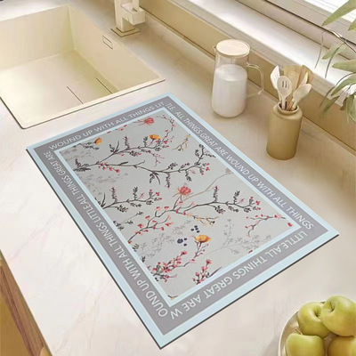 厨房沥水垫洗手台面碗盘吧台隔热垫茶吸水神器免洗干燥杯垫吸水垫|ms