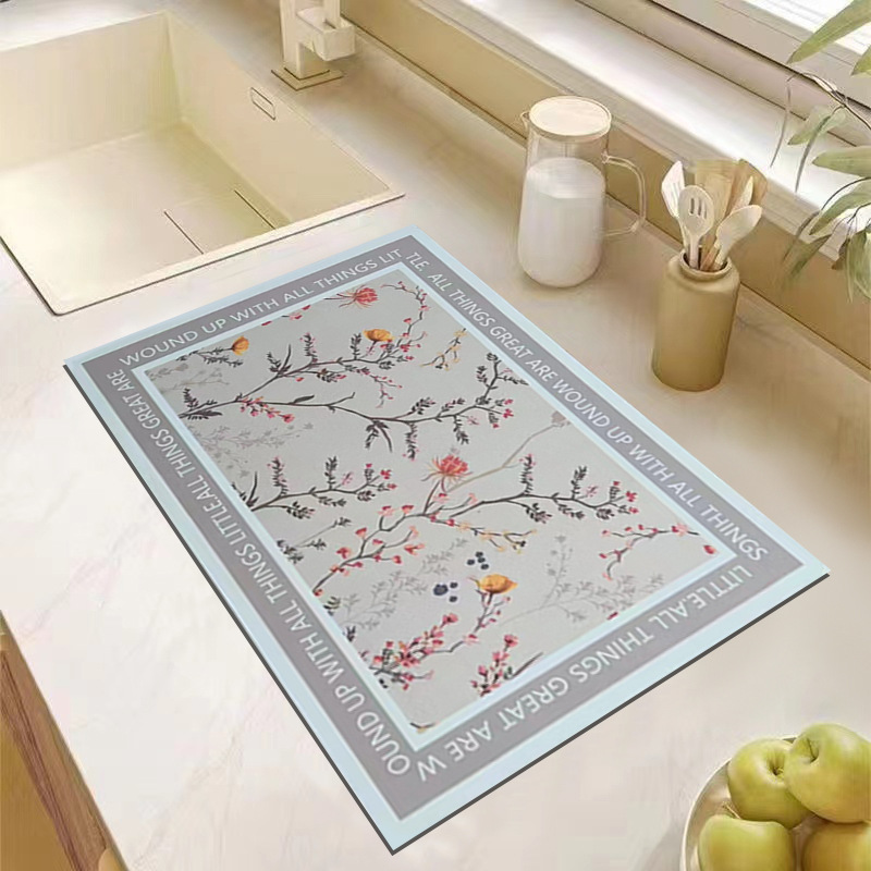 厨房沥水垫洗手台面碗盘吧台隔热垫茶吸水神器免洗干燥杯垫吸水垫|ms