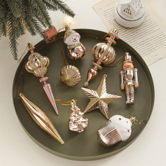 新しいクリスマス装飾クリスマスツリーペンダント巻貝アクセサリー五芒星装飾小さなペンダントアレンジメント用品