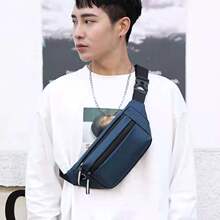 胸包男士新款牛津防水斜挎包男多功能男士腰包户外运动战术胸包