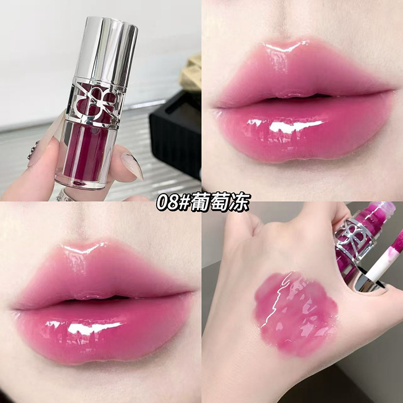 Gege Bear esmalte labial brillante con brillo de agua para cubrir las marcas labial. Esmalte labial transfronterizo brillante con espejo de agua.
