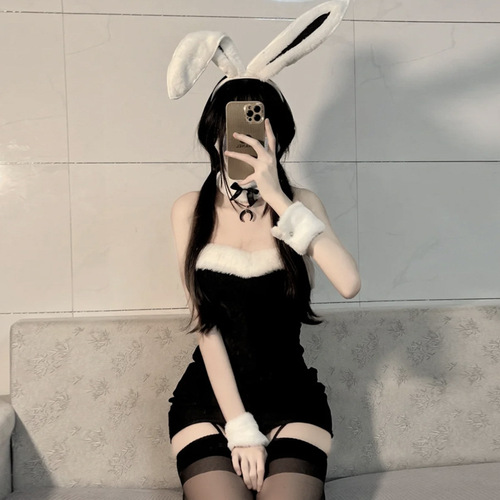 Sexy lingerie for women, velvet, cute and sweet bunny girl suspender skirt, cosplay uniform suit, dropshipping
