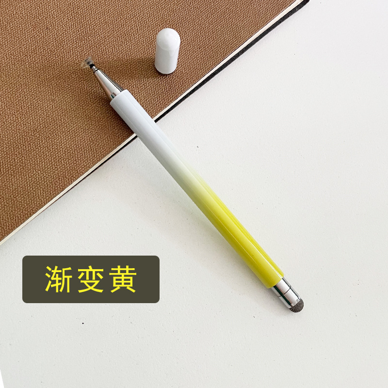 Pluma capacitiva universal para iPad teléfono móvil pantalla táctil pluma disco cabeza de tela dos en una tableta pintura escritura