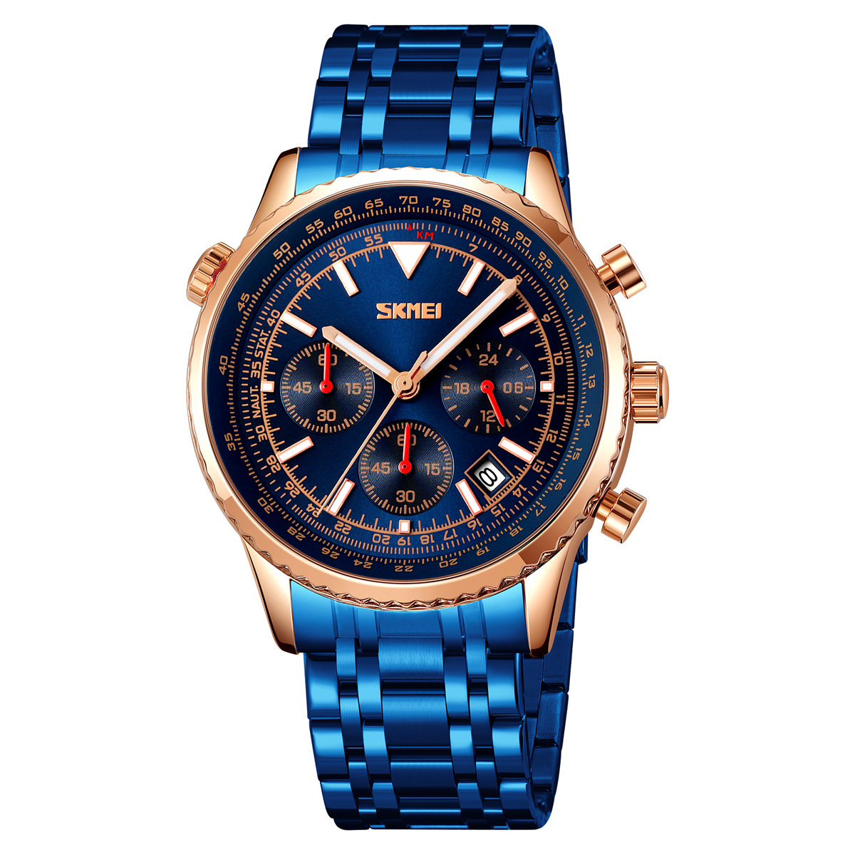 Cara azul de la cáscara de oro