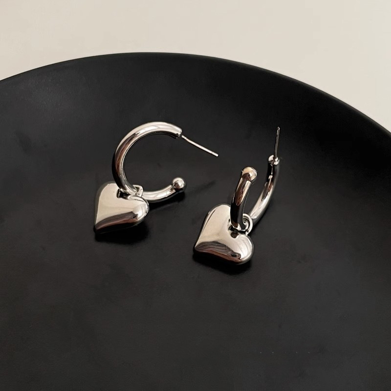 Women's Gender Plating Design 1 Pair Ig Style Simple Style Heart Shape Plating Copper Drop Earrings