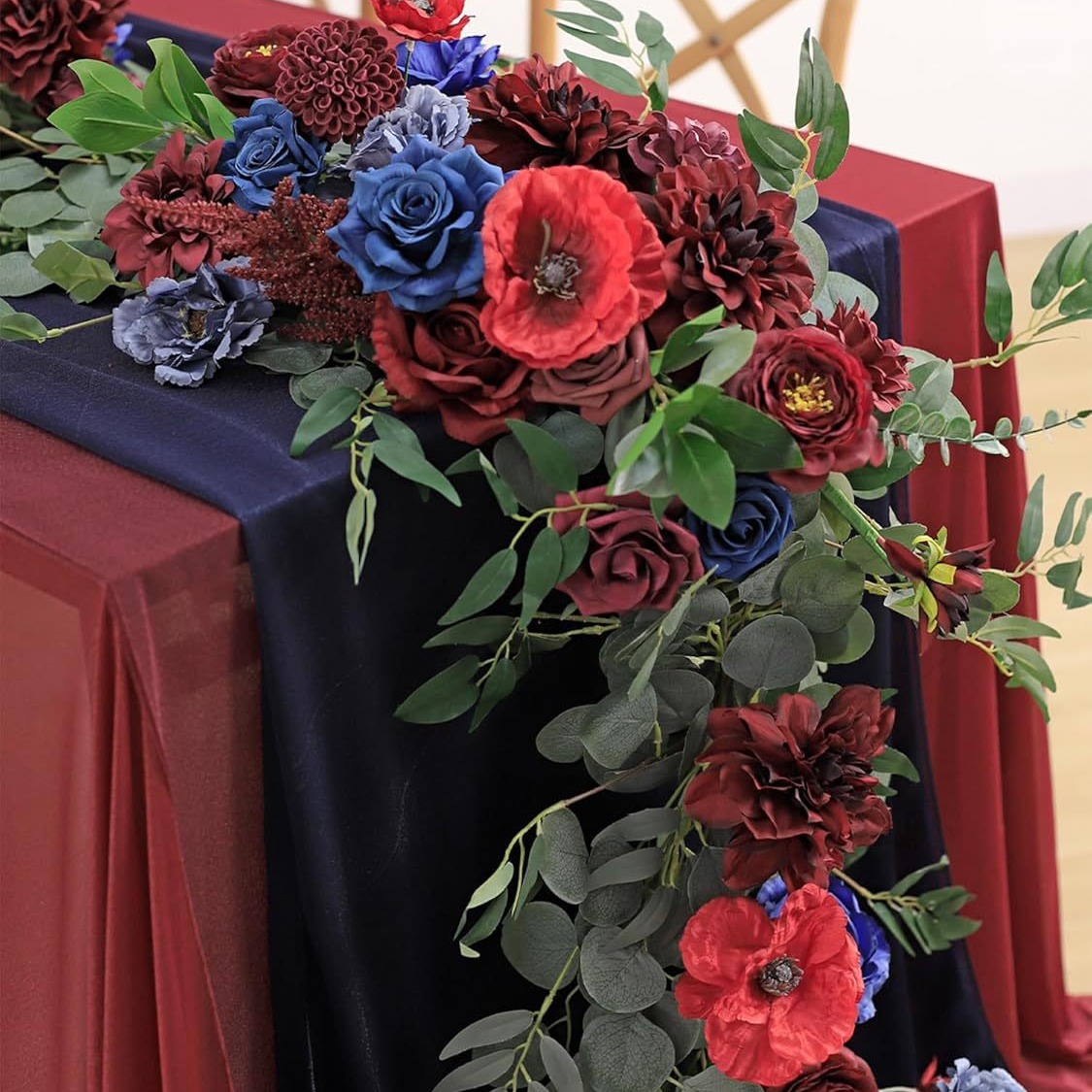 跨境仿真花长藤桌面婚礼婚庆花艺路引花装饰长藤假花壁橱拱门长藤