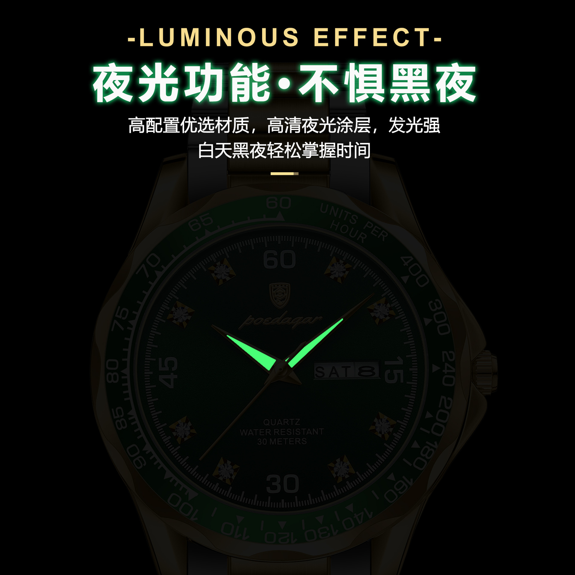 Reloj de lujo para hombre de la marca suiza nuevo reloj de cuarzo con cinturón de acero impermeable en vivo