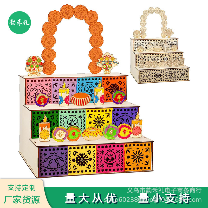 Cross-Border Spot Mexican Day of the Dead Wooden Photo Frame Commemorative Memory Shadow Box Altar Olenda Supplies Cross-Border Spot Mexican Day of the Dead Wooden Photo Frame Commemorative Memory Shadow Box Altar Olenda Supplies