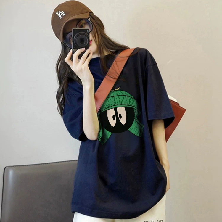 This Year's Trendy T-Shirts, Short-Sleeved, New Styles for Men and Women, Summer Large Size Loose Cotton T-Shirts, Versatile Half-Sleeved Tops, Trendy