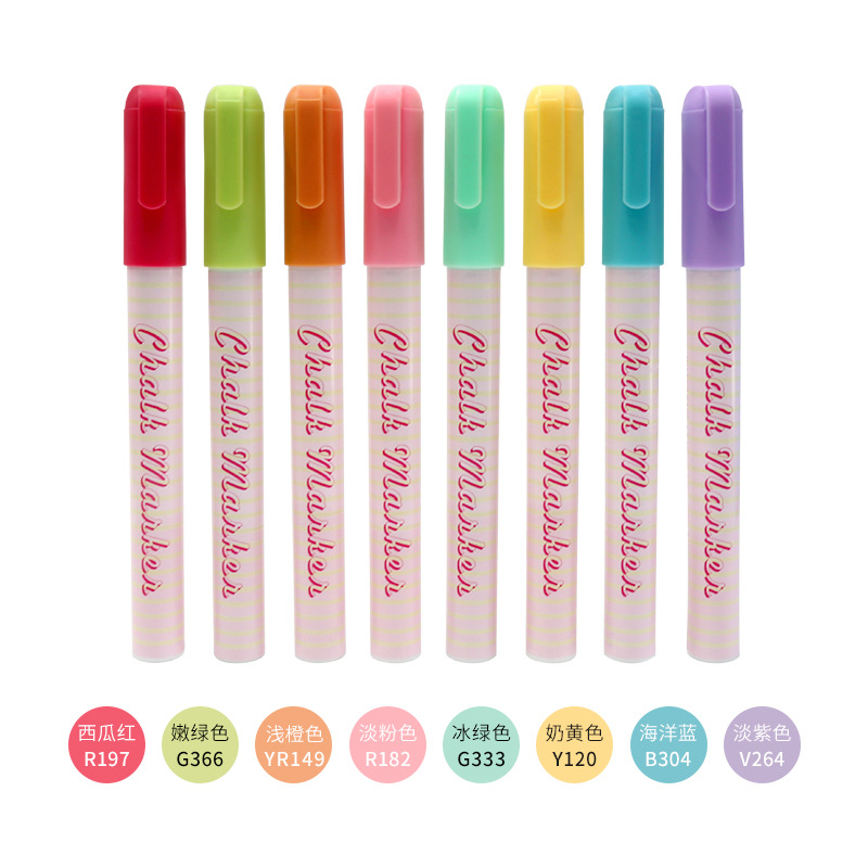 El juego de marcadores de polvo líquido de 8 colores de macaron para estudiantes Somic puede limpiar el resaltador de vidrio soluble en agua