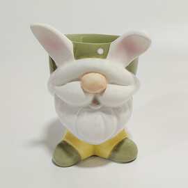 陶瓷复活节工艺品兔子蛋杯摆件家居饰品收纳多用途气氛蜡烛罐容器