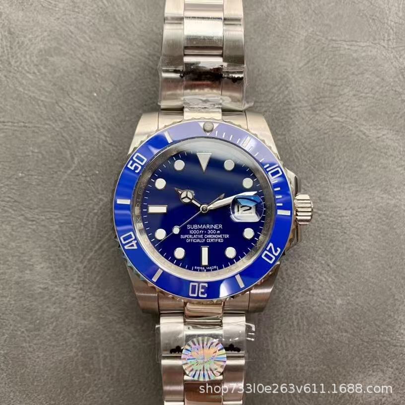 Fábrica VS fábrica ZF fábrica verde agua fantasma automático 316 acero inoxidable luminoso negro fantasma azul fantasma mecánico cinturón de acero anillo de cerámica