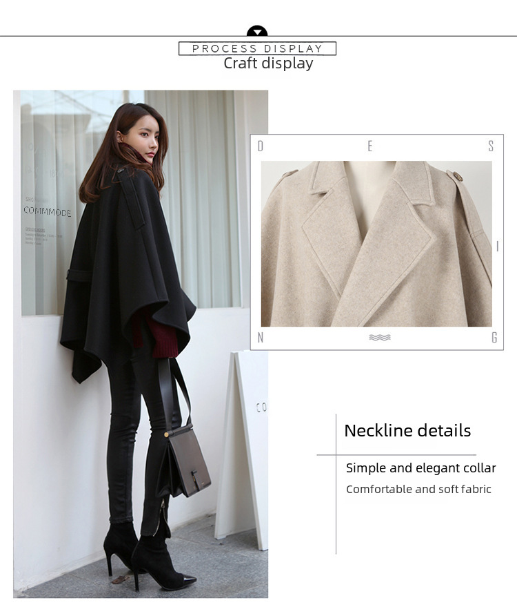 Wollmantel Damen Winter 200kg Neujahrstag Kriegsmantel Mantel lang locker Schnürschal Cape gepolsterter Mantel_voghion.com