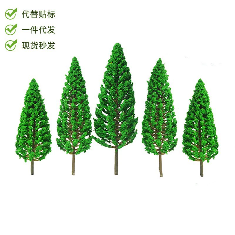 Мини-модель ручной работы дерево пластиковая зеленая сосна микро-ландшафтный материал для моделирования ландшафта небольшое дерево микро-сцена DIY материал