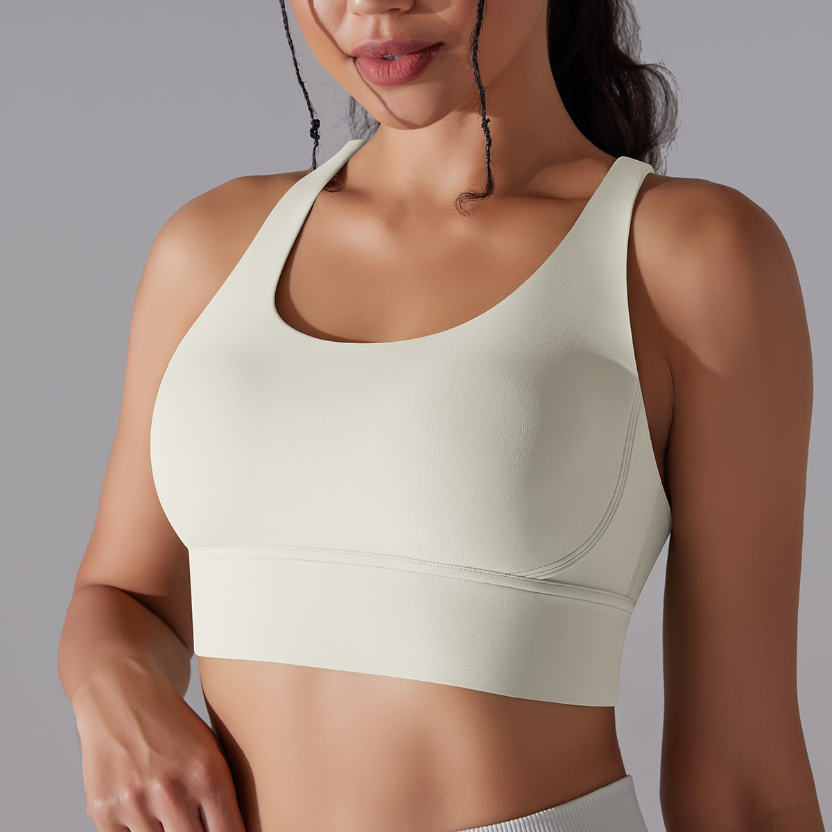 127g Weight Sleeveless Sleeve Length Nylon, Spandex Fabric Type Short Top Length Halter Crisscross Tank Tops Type Fitness, Yoga Occasion U Neck Neckline Solid Color Pattern Sports Style Sports Solid Color Nylon Spandex U Neck Active Tops Halter Crisscross Tank 152