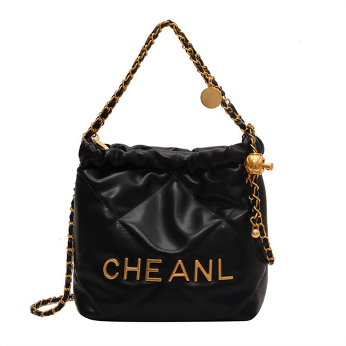 Ladies' Summer 2024 New Arrival Chanel Style Polka Dot Chain Strap Tote Bag - Trendy Fashion, High Quality, Large Capacity Water Bucket Bag