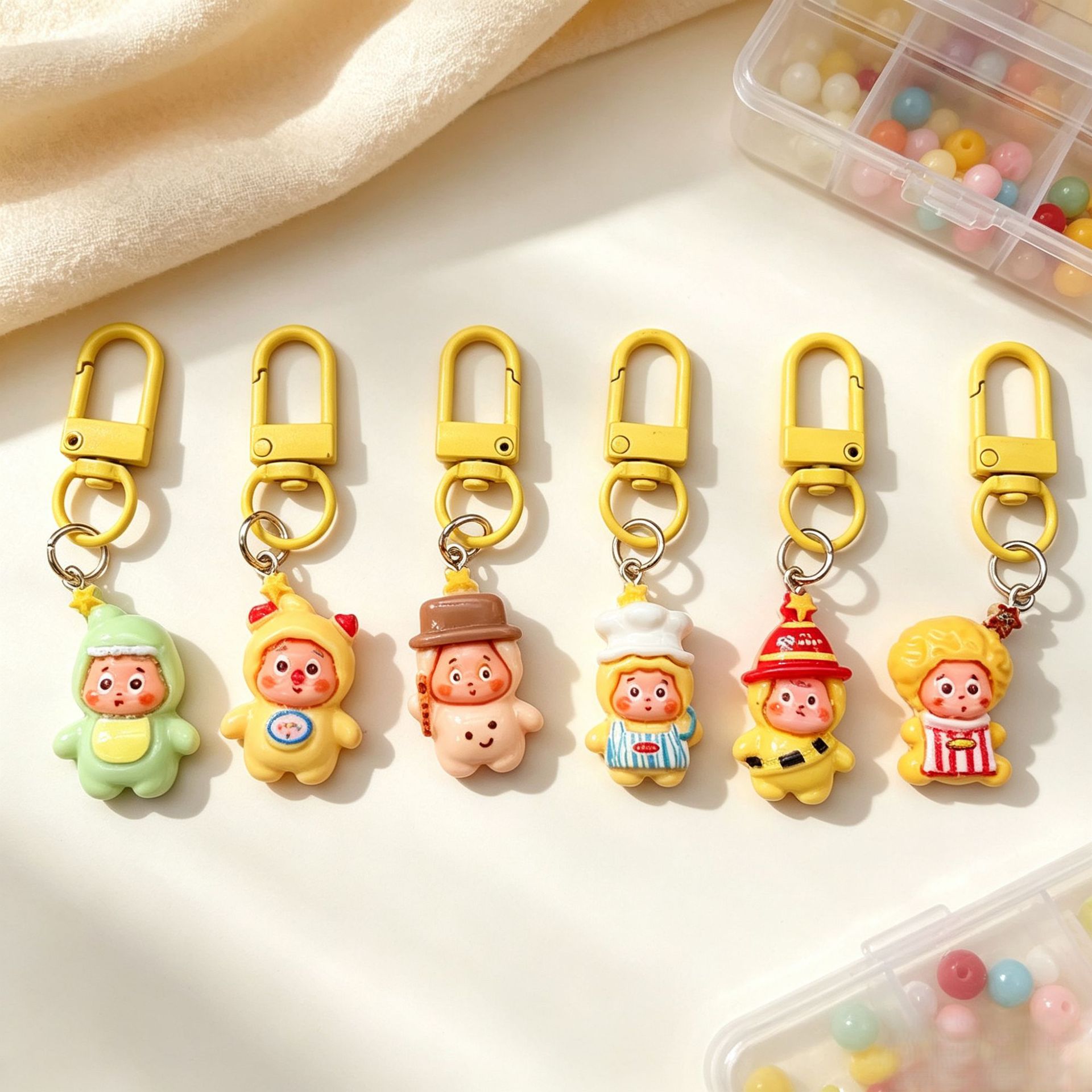 Cartoon Star Keychain Pendant, Cute Girl Bag Charm, Student Backpack Accessory, Creative Gift for Best Friend