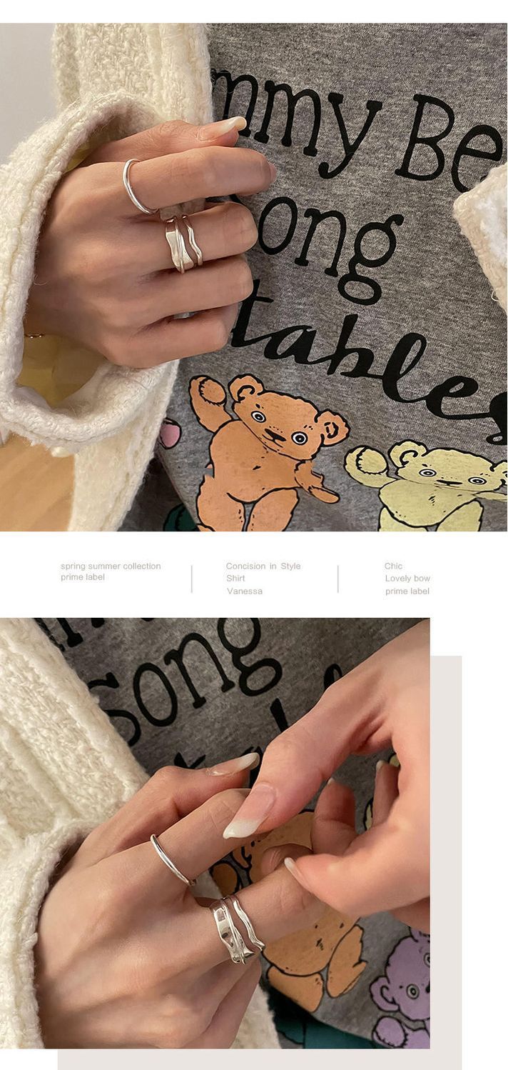 Anello di tendenza per coppie con dito indice in argento puro, design di nicchia, sensazione di alta qualità, personalità alla moda, per Capodanno_voghion.com