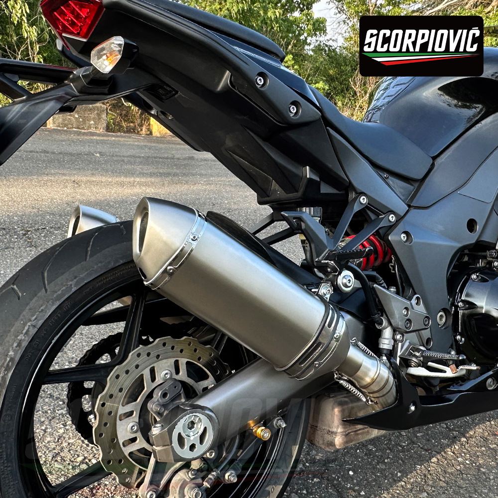 Motorcycle exhaust pipe modification suitable for Z1000 stainless steel dual outlet mid-section and tail-section silencers, 2010-2022