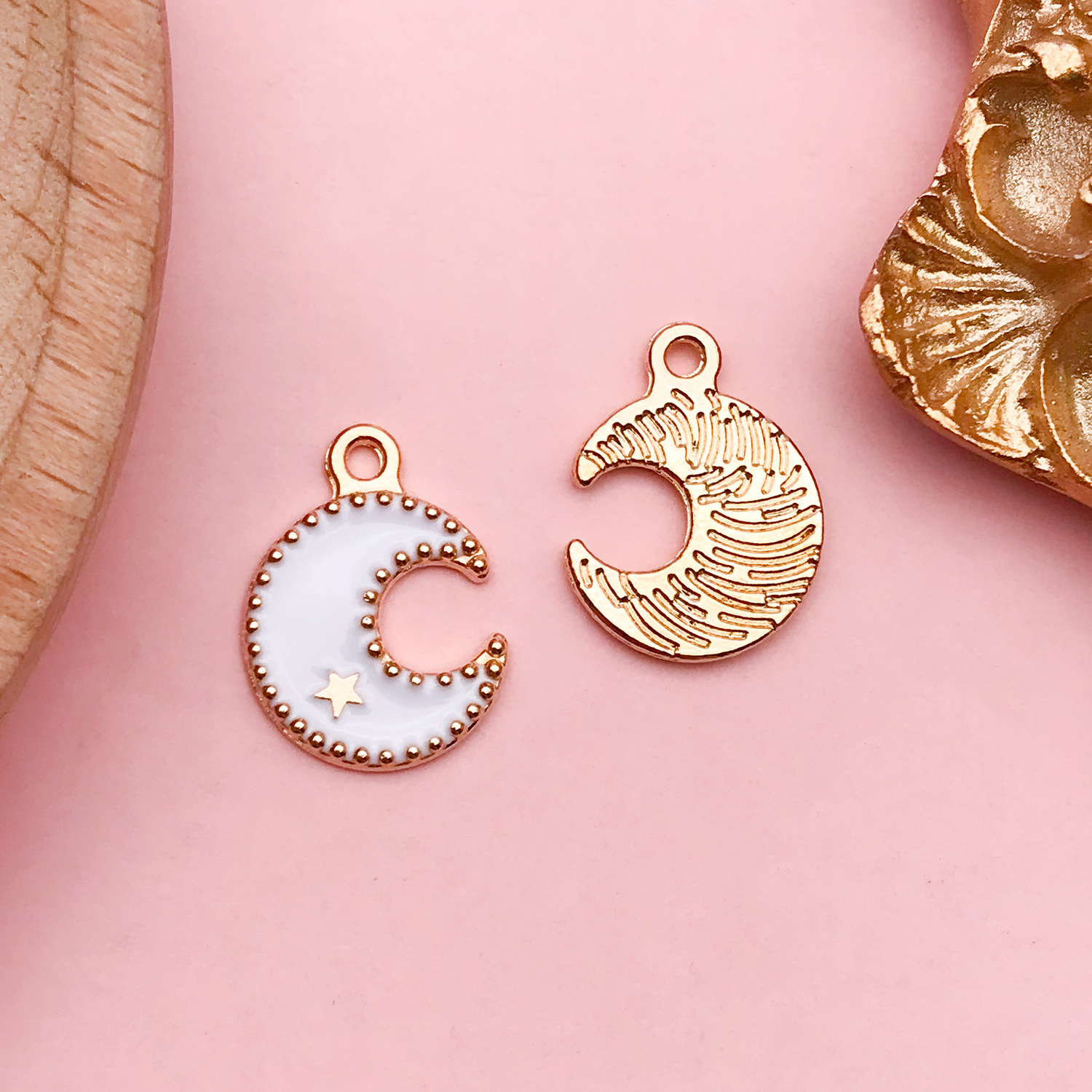 Colgante de vaca corona y nubes, accesorios DIY para llaveros y joyería