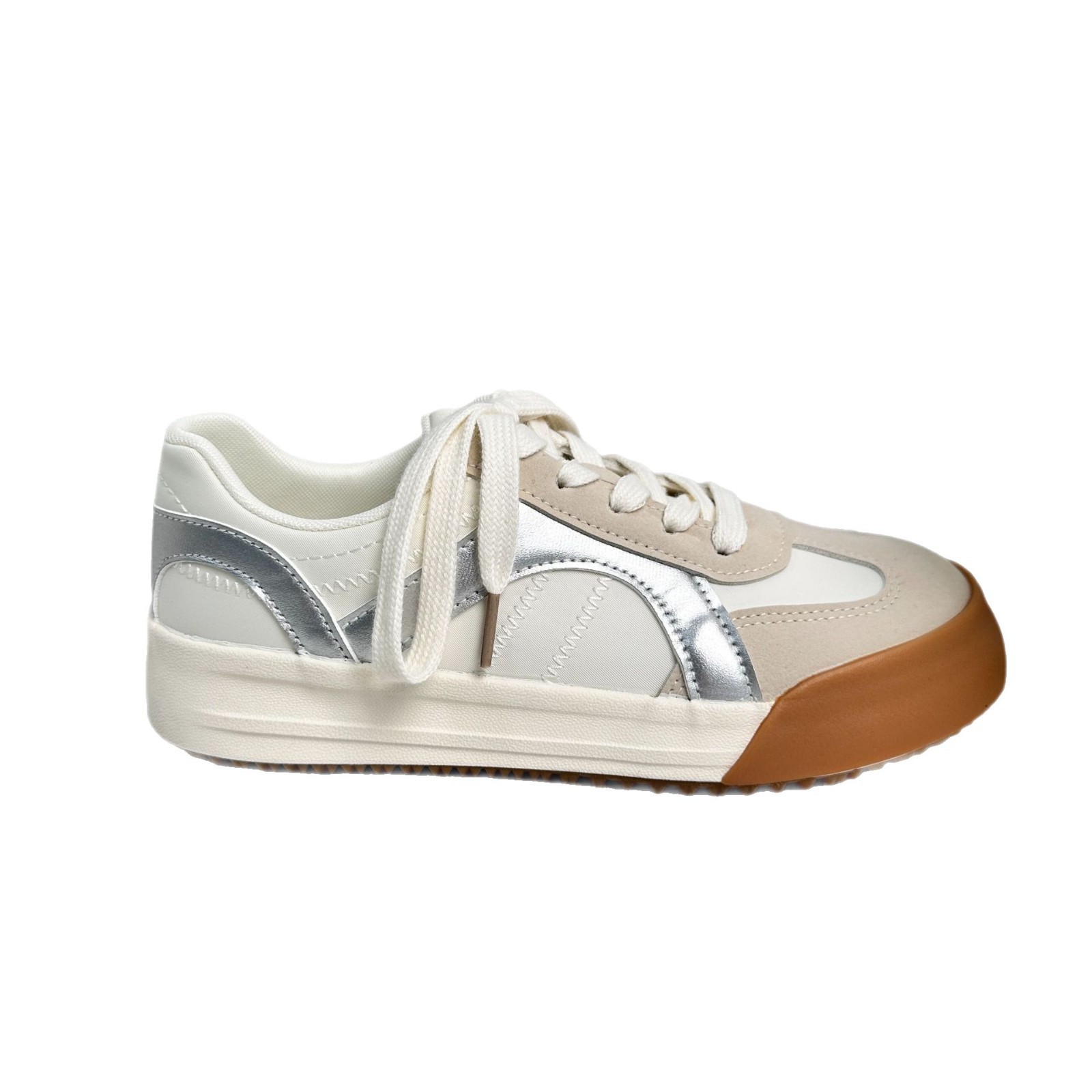 6644 retrógrado nicho de fondo grueso zapatos de entrenamiento de estilo alemán 2025 primavera nuevo lienzo de mujer zapatos deportivos elevados zapatos de skate