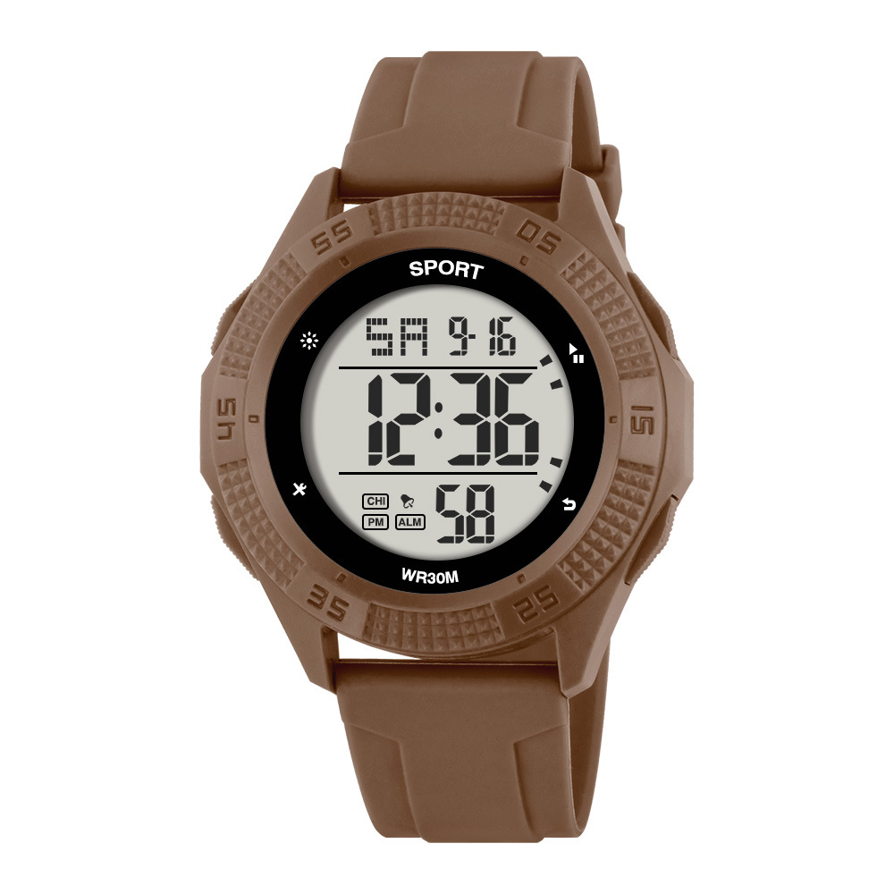 Tendencia hombre al aire libre nocturna relojes electrónicos multifuncionales estudiantes de secundaria alarma relojes electrónicos deportivos