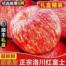 洛川红富士苹果冰糖心脆甜新鲜水果大果现摘现发整箱斤