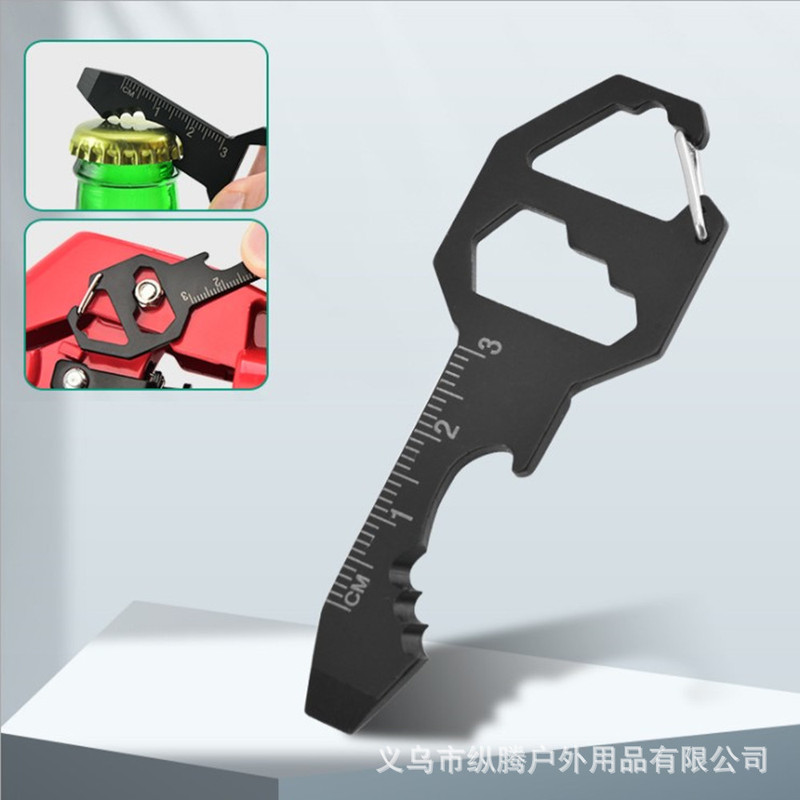 Card type EDC tool card multi-function key chain bottle opener hexagon socket pendant portable screwdriver mini tool