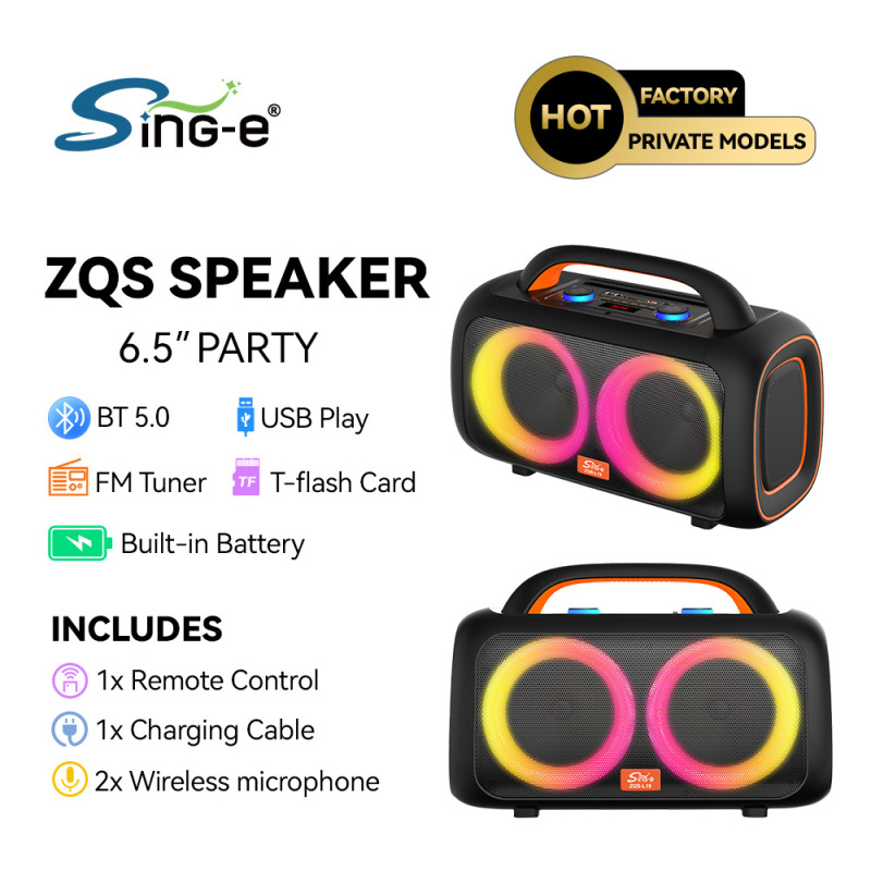 SING-EのZQS-L19の屋外の便利なブルートゥースの大きい音響のサブウーファの家庭の客間はコンピュータのスピーカーを囲んでいます。|undefined
