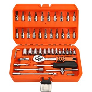 Factory Direct Sales 46-Piece Small Flying Tool Set Sandblasting Processing Metric Hardware Tools Auto Repair Tools Installation Tools