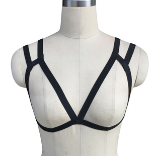 Wish Sexy Hollow Strap Top Body harness Women's Body Elastic Bra Dance Dress Decoration