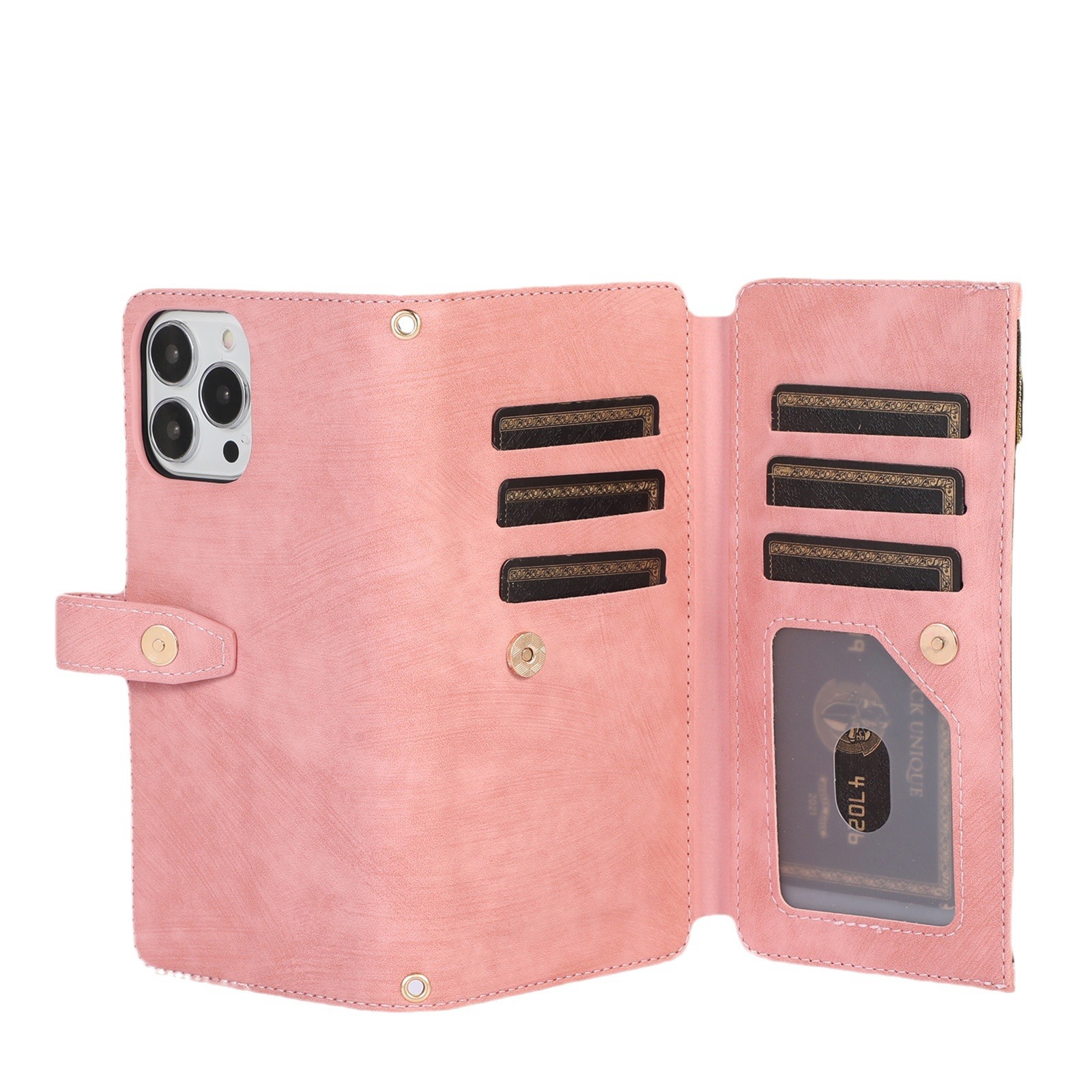 Wallet Phone Case For Iphone 15 Pro Max And Galaxy S24 Ultra_voghion.com