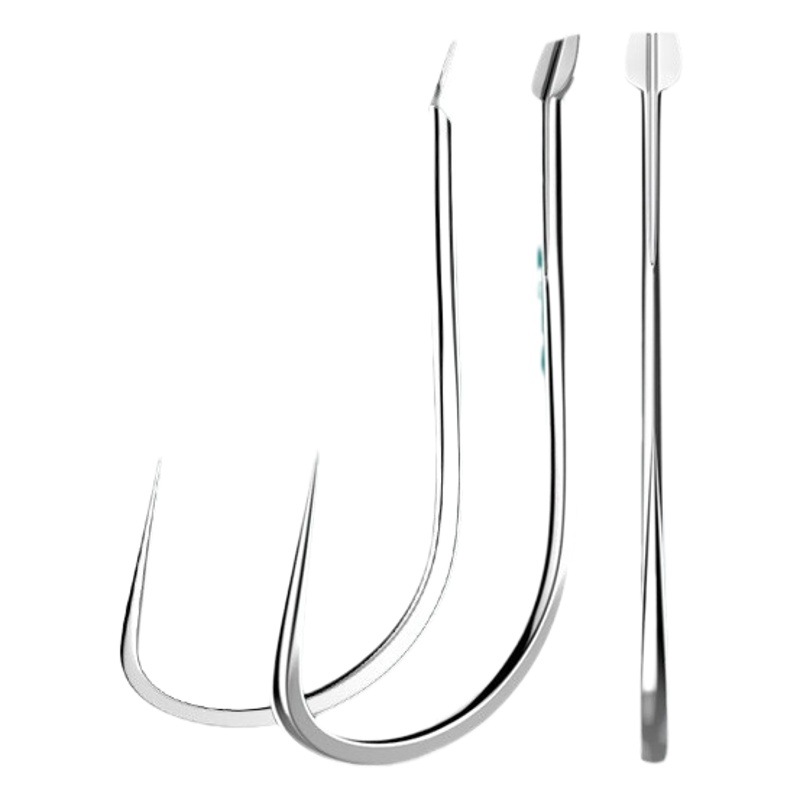 Titanium alloy luofei sleeve black pit competitive violent flying knock sleeve no barbed sleeve hook wild fishing flat bulk Carp Hook