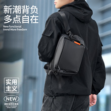 新款2025男士腰包韩版机能胸包简约时尚单肩包运动腰包挎包男款