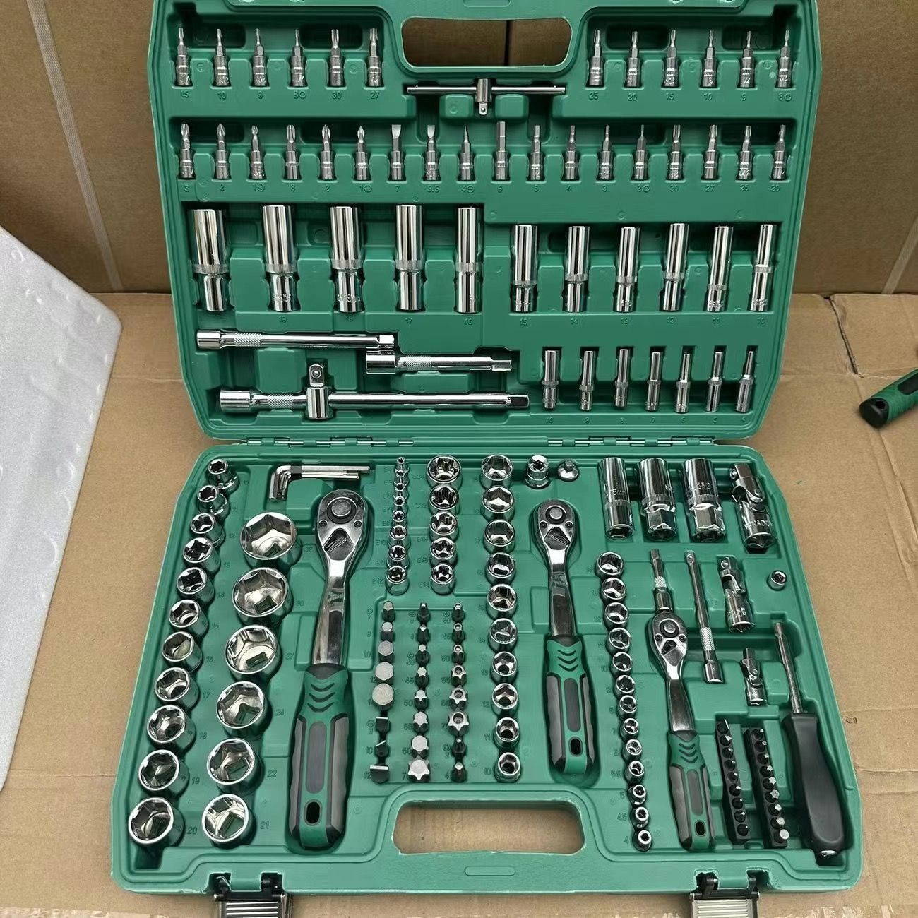 216 conjuntos de herramientas de reparación de automóviles reparación de automóviles llave de manguito conjunto trinquete combinación de llave rápida