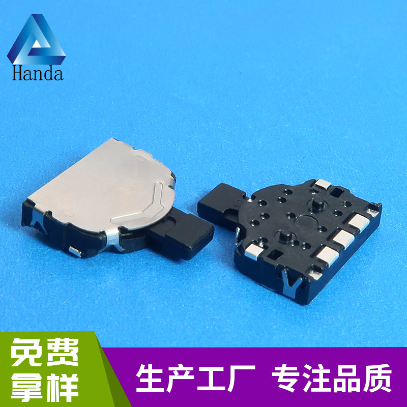 三向两向拨轮开关 三脚直柄拨轮开关 波轮开关贴片卷装 K3-04