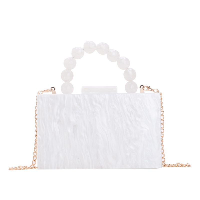 Nuevo acrílico transfronterizo bolsas de cena de mujer bolsas de mano de hombro de cadena bolsas de caja de piedra bolsas de cena