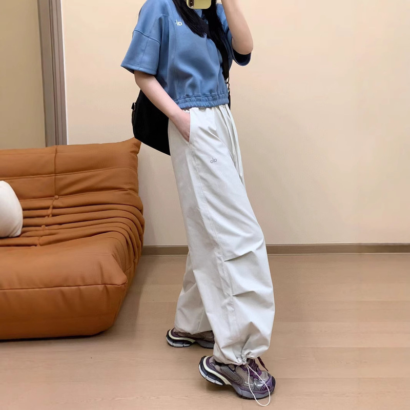 Alo长裤女士秋季新款户外运动宽松都市风百搭休闲款显瘦工装裤女|undefined