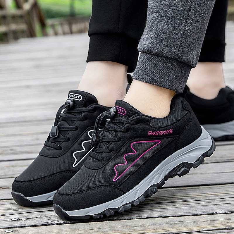 2022 Обувь для пожилых людей, весна и осень, прогулочная обувь с дышащей сеткой, Мужская мягкая подошва, Нескользящие кроссовки среднего и пожилого возраста, обувь черного возраста