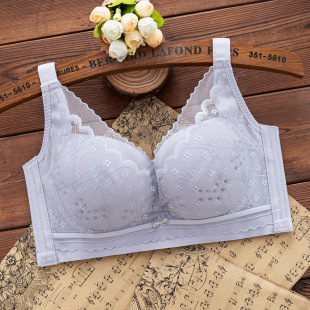 Summer non-magnetic lace ultra-thin cotton Cup underwear bra female B cup breathable hole Cup push up adjustable bra