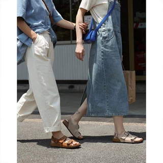 勃肯凉鞋女2026夏季新款外穿博肯拖鞋厚底软木罗马一字小个子凉鞋
