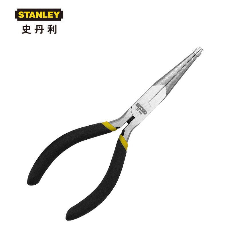 American Stanley Black Handle Mini Needle Nose Pliers Needle Nose Pliers Electrician Pliers Special Tip 13.4inch -096-23