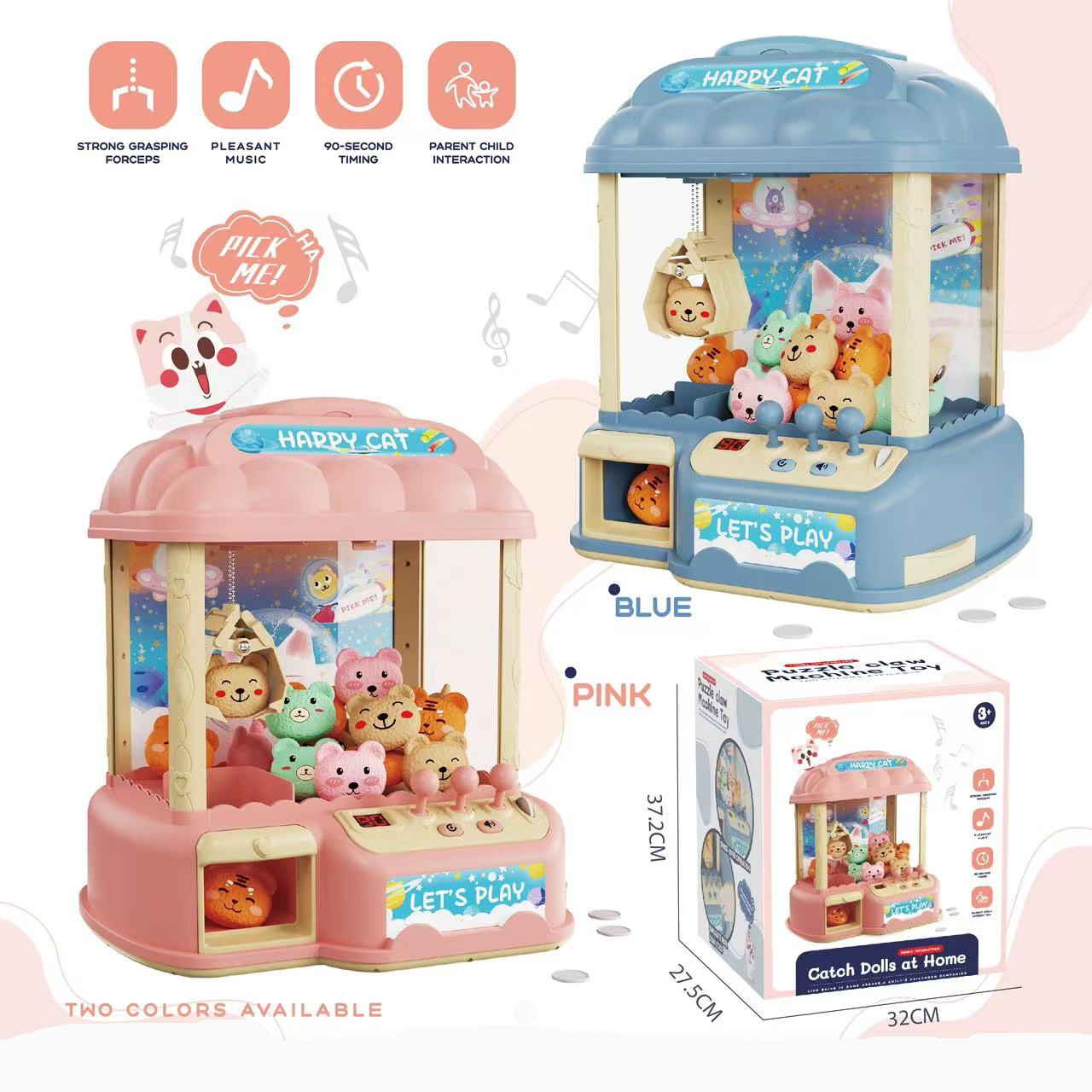 Tiktok mismo estilo muñeca clip de juguete pequeño clip eléctrico muñeca torcer máquina mini muñeca para niños máquina de captura