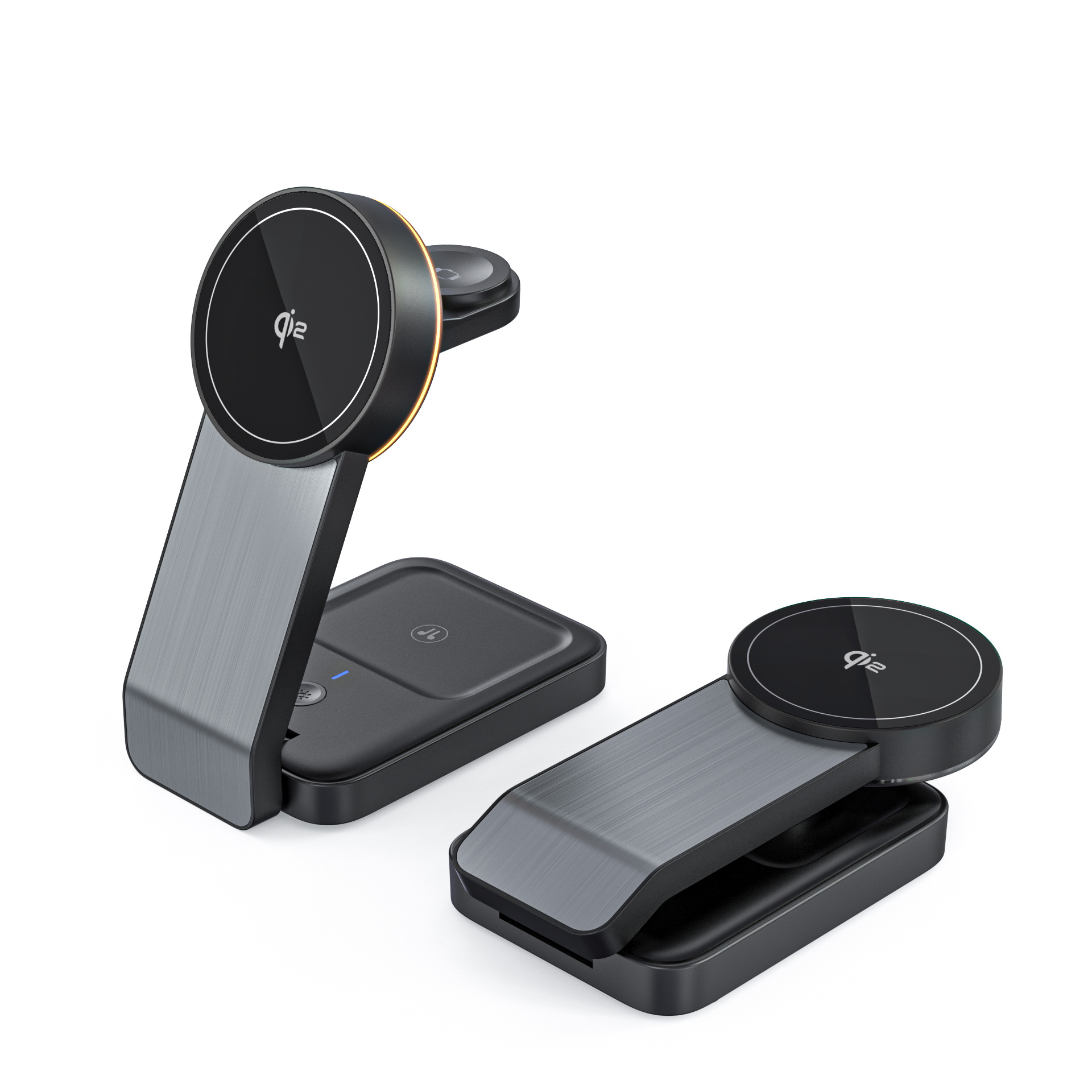 Qi2 nuevo cargador inalámbrico tres en uno magnético plegable transfronterizo, adecuado para carga inalámbrica de soporte de teléfono móvil de Apple