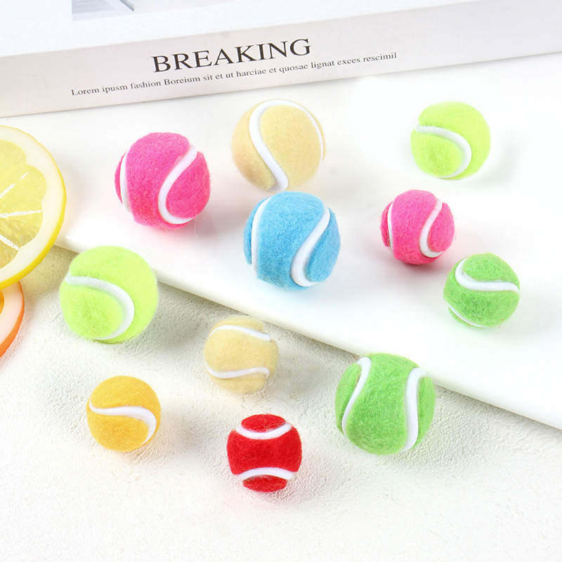 Simulation Mini Tennis Keychain Pendant Tennis Model Ornaments Sports Equipment Tennis DIY Toy Accessories