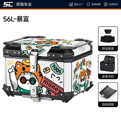 New aluminum alloy tail: Electric car tail box - 56l-top-tier-model-get-rich-quick-none