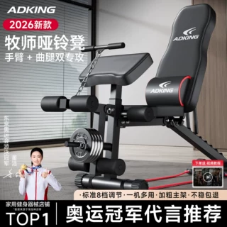 哑铃凳仰卧起坐辅助器家用多功能商用牧师凳男士杠铃卧推健身椅子